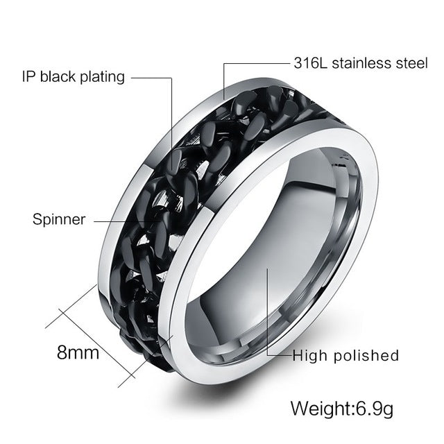 Unisex glowing spinning ring - Zowpi