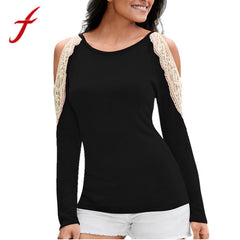 Sexy long sleeve cold shoulder - Zowpi