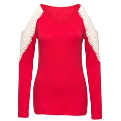 Sexy long sleeve cold shoulder - Zowpi