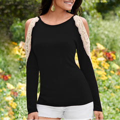 Sexy long sleeve cold shoulder - Zowpi