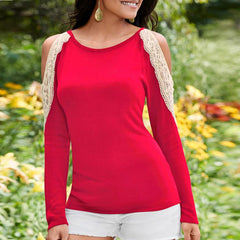 Sexy long sleeve cold shoulder - Zowpi