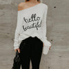 Long sleeve shoulder off T-Shirt - Zowpi