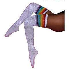 Glitter over knee long boot stocking - Zowpi