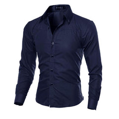 Casual long sleeve slim fit shirt - Zowpi