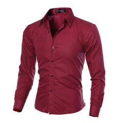 Casual long sleeve slim fit shirt - Zowpi