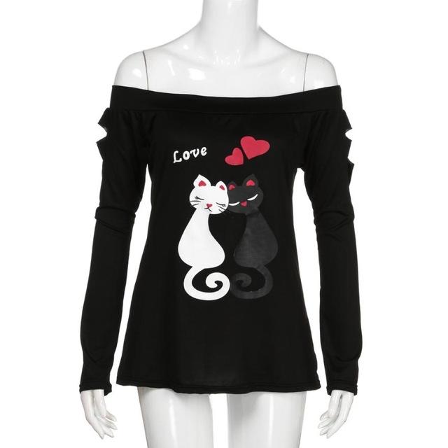 Ladies off shoulder shirt - Zowpi