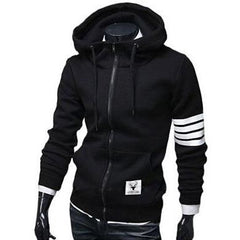 Casual zipper hooded sweatshirt - Zowpi