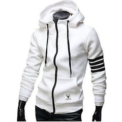 Casual zipper hooded sweatshirt - Zowpi
