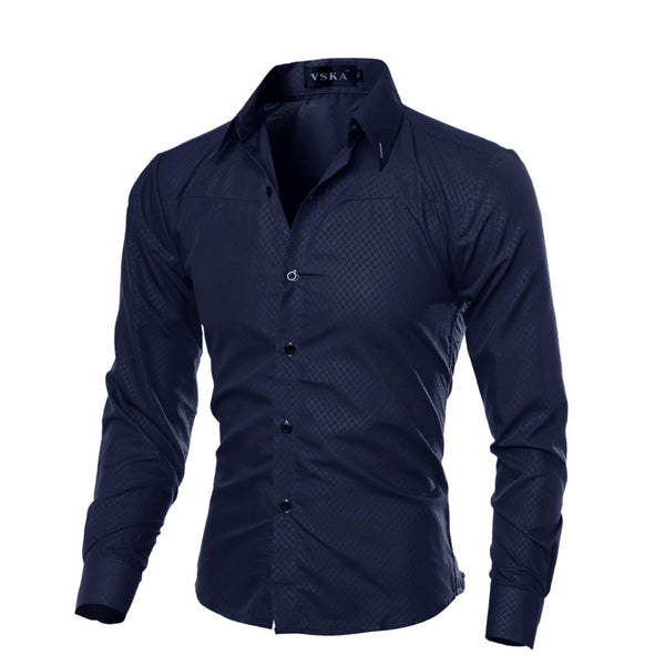 Men's formal solid color shirt - Zowpi