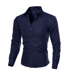 Men's formal solid color shirt - Zowpi