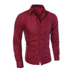 Men's formal solid color shirt - Zowpi