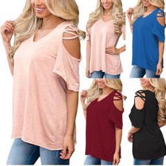 V Neck sexy short sleeve - Zowpi